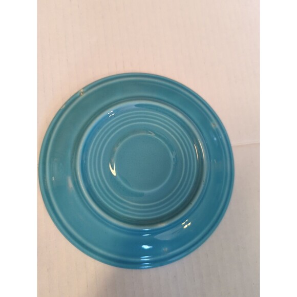 Fiestaware Fiesta Saucer Bread Salad  Plates Turquoise Blue Set 2  6” Vintage - Picture 6 of 7